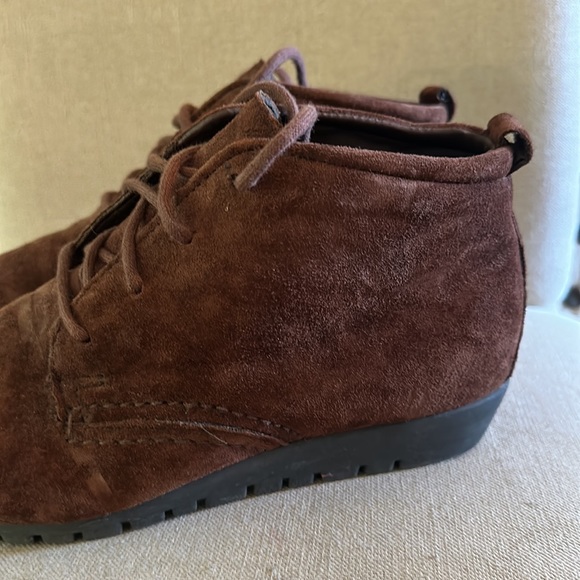 Dr Scholls Vintage Women’s Suede Lace Up Ankle Boots Brown Size 8W Wide - Picture 2 of 11
